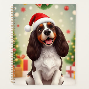 🎁幸せな犬のサンタ帽子のクリスマスプランナーギフト✨ プランナー手帳
