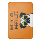 幸せな犬の幸せな生活 バスマット (正面縦)