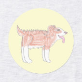 幸せな犬の服のラベル ラベル (デザイン1)