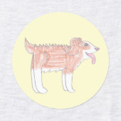 幸せな犬の服のラベル ラベル (デザイン2)