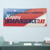 幸せな独立記念日の7月4日の愛国心が強い旗 横断幕 (トレードショー)