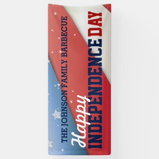幸せな独立記念日の7月4日の愛国心が強い旗 横断幕 (縦)