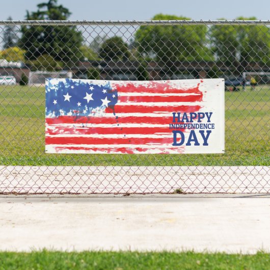 幸せな独立記念日7月第4 8日 横断幕 (インサイチュ)