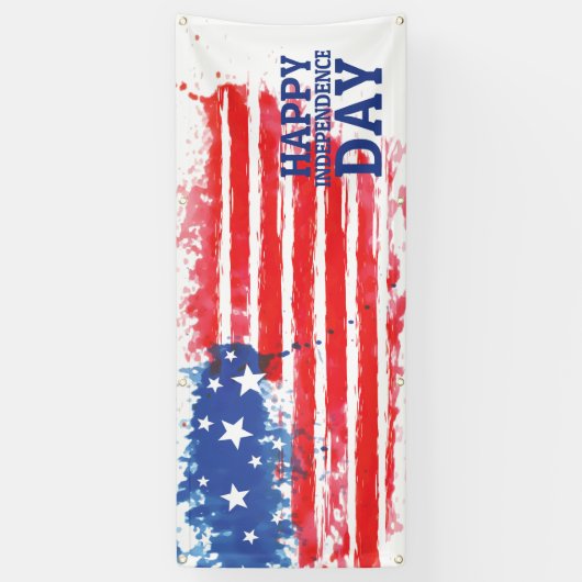 幸せな独立記念日7月第4 8日 横断幕 (縦)
