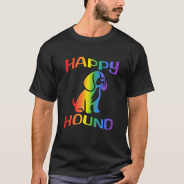 幸せな猟犬レインボービーグル Tシャツ