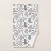 幸せな猫たち バスタオルセット (ハンドタオル)