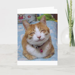 幸せな猫とのサンキューカード サンキューカード