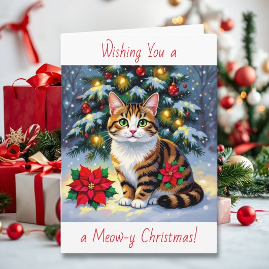 幸せな猫のクリスマス | クリスマスカード