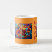 幸せな猫のマグの金ゴールド コーヒーマグカップ (正面左)