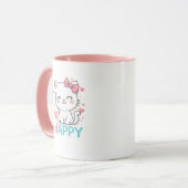 幸せな猫のマグカップ マグカップ (正面左)