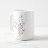 幸せな猫の可愛い雰囲気 コーヒーマグカップ (正面左)