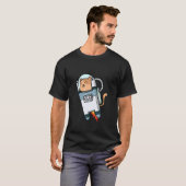 幸せな猫の宇宙飛行士 Tシャツ (正面フル)
