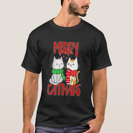 幸せな猫の昼寝 Tシャツ (正面)