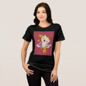 幸せな猫 トライブレンドTシャツ (正面全面)