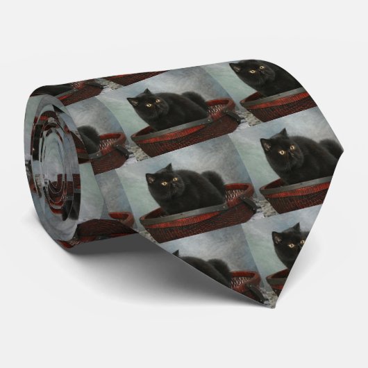 幸せな猫 ネクタイ (ロール)