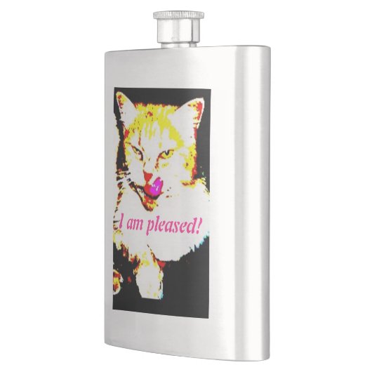 幸せな猫 フラスク (左)