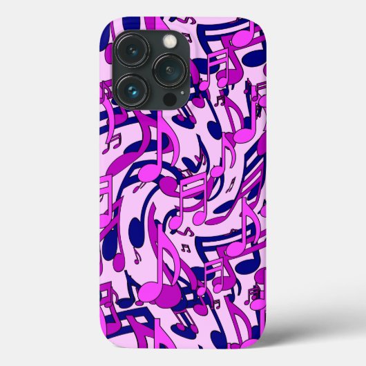 幸せな生き生きとした音楽ノートPink Blue Purple Case-Mate iPhoneケース (裏面)