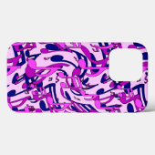 幸せな生き生きとした音楽ノートPink Blue Purple Case-Mate iPhoneケース (裏面 (横))