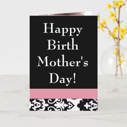 幸せな生みの母日 カード (黄色い花)