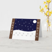 幸せな田舎の冬 カード (黄色い花)