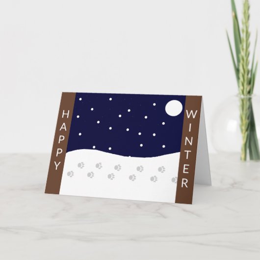 幸せな田舎の冬 カード (正面)