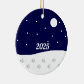 幸せな田舎の冬 セラミックオーナメント (右)