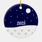 幸せな田舎の冬 セラミックオーナメント (裏面)