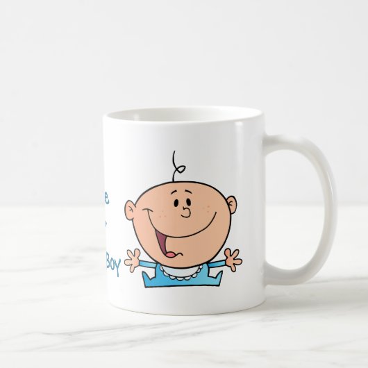 幸せな男の赤ちゃん コーヒーマグカップ (右)