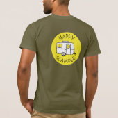 幸せな疾走メンズ軍隊のティー Tシャツ (裏面)