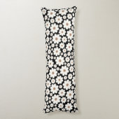 幸せな白いデイジーの花の束の中心 ボディピロー (裏面 (縦))