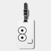 幸せな目と口 – 荷物タグ ラゲッジタグ (正面縦)