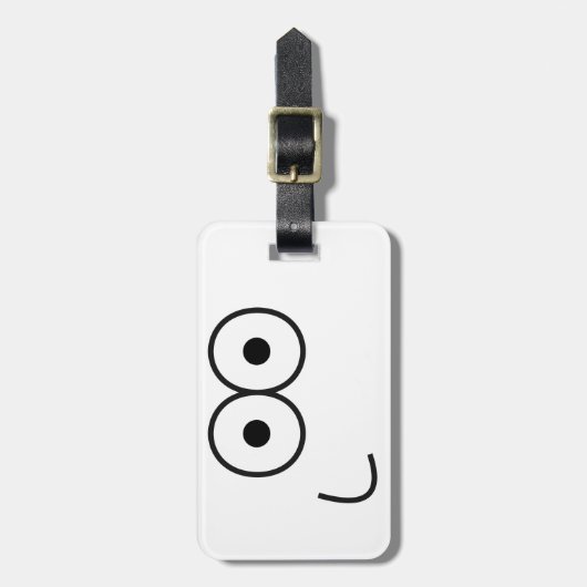 幸せな目と口 – 荷物タグ ラゲッジタグ (正面縦)