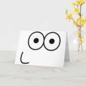 幸せな目と口 – Greeting Card カード (黄色い花)