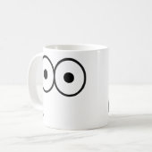 幸せな目と口 – Mag コーヒーマグカップ (正面左)