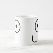 幸せな目と口 – Mag コーヒーマグカップ (中央)