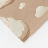 幸せな眠い雲 フリースブランケット (角)