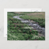、幸せな瞬間、神を賛美する困難なモメン… ポストカード (正面/裏面)