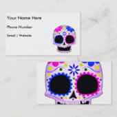 幸せな砂糖のスカルのデザイン 名刺 (正面/裏面)