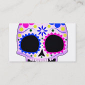 幸せな砂糖のスカルのデザイン 名刺 (裏面)