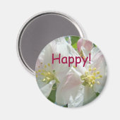 幸せな磁石 春のりんごの花 マグネット (正面/裏面)