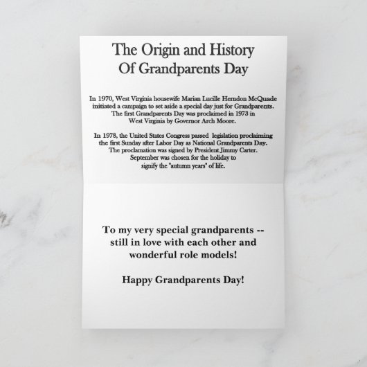 幸せな祖父母Day2 カード (内部)