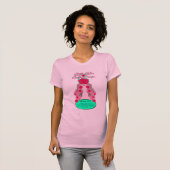 幸せな祝福と花開く - ほほ染まる薔薇 Tシャツ (正面フル)