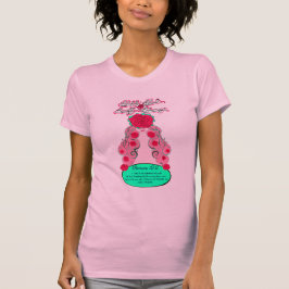 幸せな祝福と花開く - ほほ染まる薔薇 Tシャツ