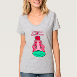 幸せな祝福と花開く - ほほ染まる薔薇 Tシャツ