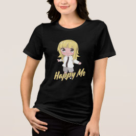 幸せな私ちびアニメ トライブレンドＴシャツ