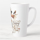 幸せな秋かわいいカカシと紅葉 カフェラテマグ (右)