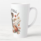 幸せな秋かわいいカカシと紅葉 カフェラテマグ (右)