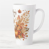 幸せな秋かわいいカカシと紅葉 カフェラテマグ (右)