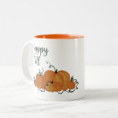 幸せな秋のマグ ツートーンマグカップ (正面左)