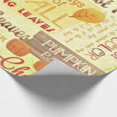 幸せな秋のリネン包装紙 ラッピングペーパー (角)